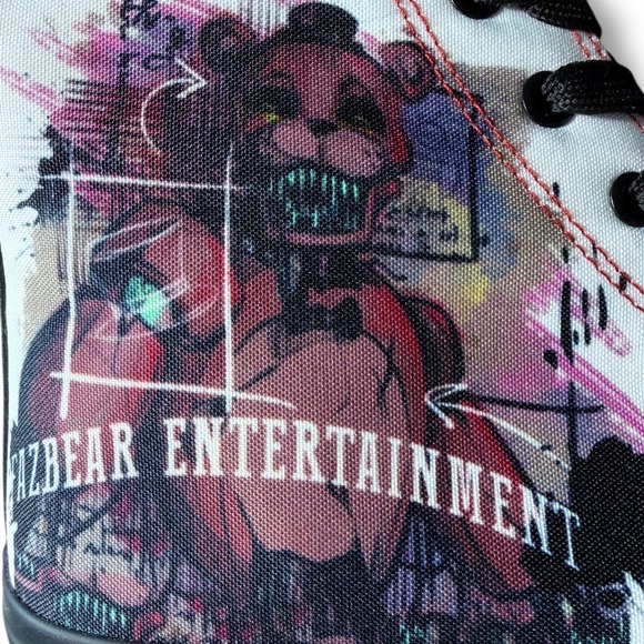 FNAF Five Nights at Freddys Freddy Fazbears Pizza Place High Top Shoes Sz 12 - Picture 14 of 14